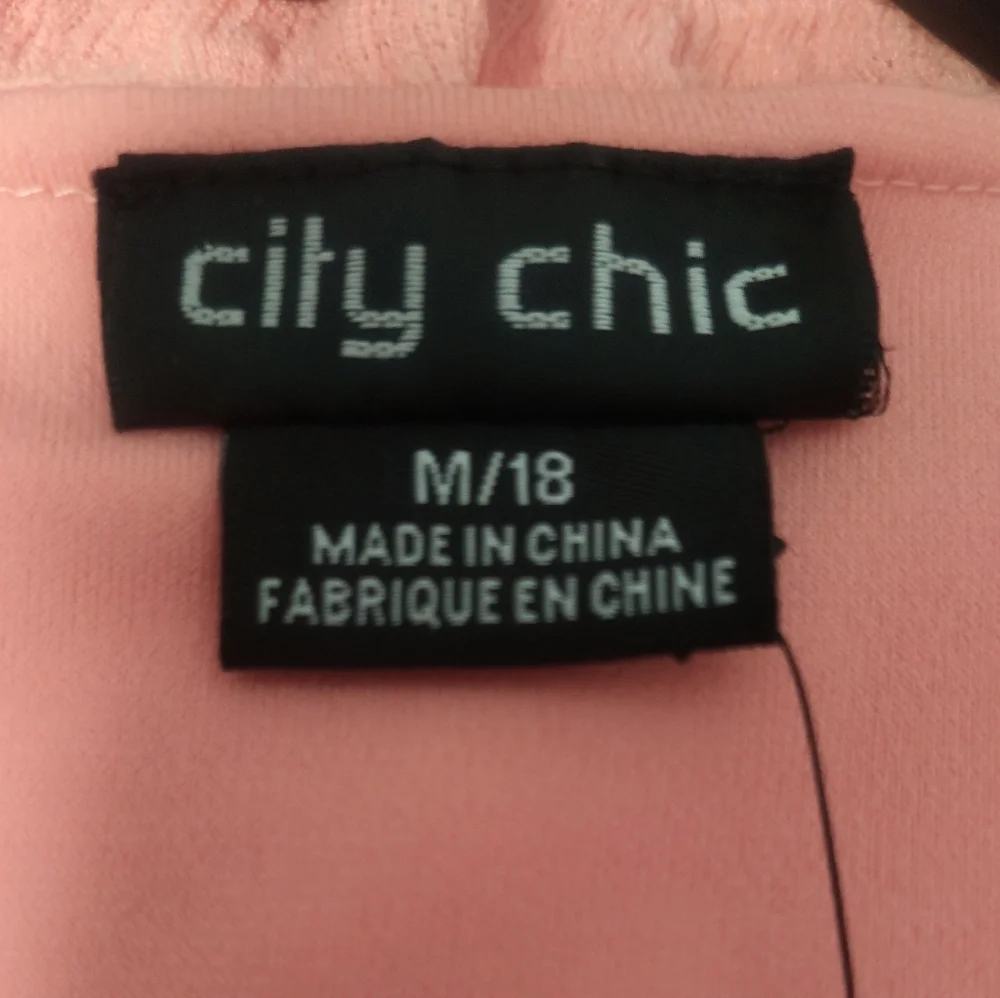 New Peach Ruffle Wrap Dress / Size 2X - Picture 11 of 12